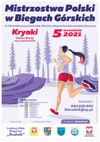Plakat Mistrzostw Polski w Biegach Górskich 